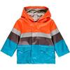 Striped Hooded Raincoat, Stone - Jackets - 1 - thumbnail