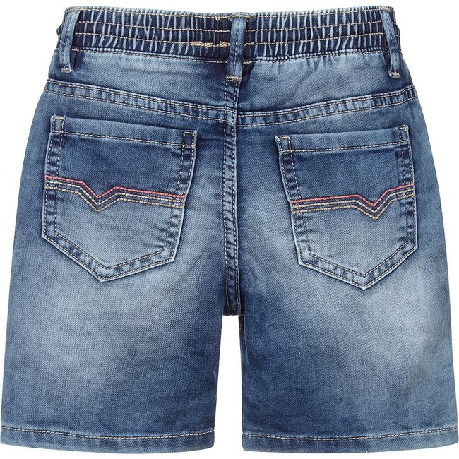 Soft Denim Shorts, Blue - Shorts - 2