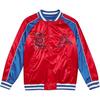 Satin Bomber Jacket, Red - Jackets - 1 - thumbnail