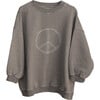 Oversized Peace Sweater, Grey - Sweatshirts - 1 - thumbnail