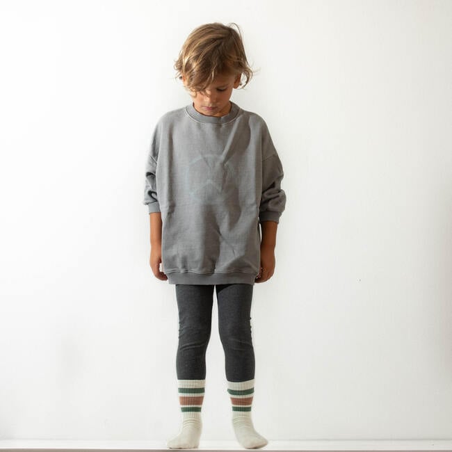 Oversized Peace Sweater, Grey - Sweatshirts - 2