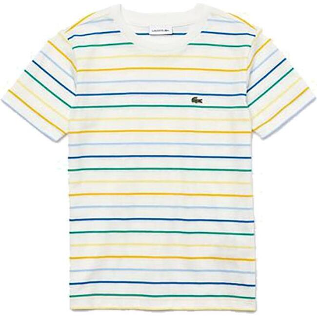 Multi-Striped T-Shirt, Beige - Tees - 1