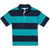 Striped Logo Polo, Blue - Polo Shirts - 1 - thumbnail