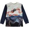 Renzi Shipbattle T-Shirt, Beige - Tees - 1 - thumbnail