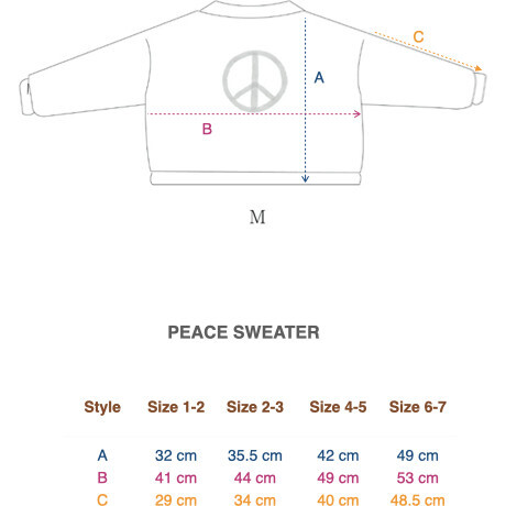 Oversized Peace Sweater, Grey - Sweatshirts - 5