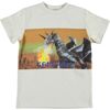 Pixel Dragon Graphic T-Shirt, White - Tees - 1 - thumbnail