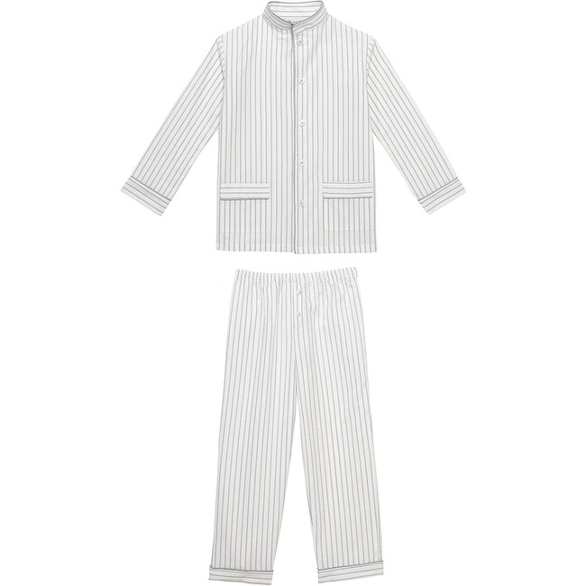 Greg Striped Pyjamas Set, Grey/White