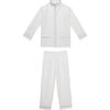 Greg Striped Pyjamas Set, Grey/White - Pajamas - 1 - thumbnail