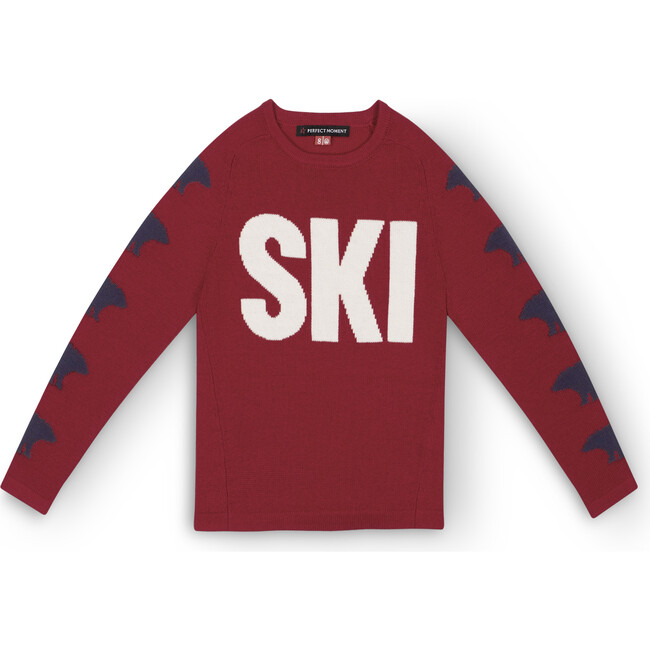 Kids Ski Turtle Sweater II, Red