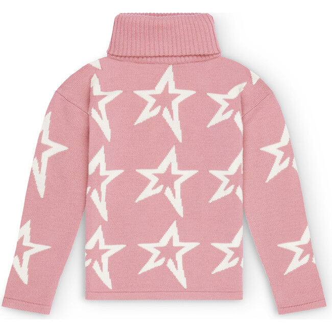 Kids Star Dust Sweater, Peach Pink/Snow White