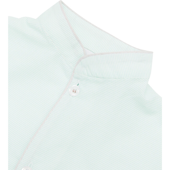 Ray Striped Pyjamas Set, Green/White - Pajamas - 2