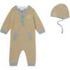 Organic Vilhelm Romper, Slate Blue - Onesies - 2