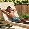 Kid's Anchor Swim Trunk, Navy Evergreen - Swim Trunks - 3