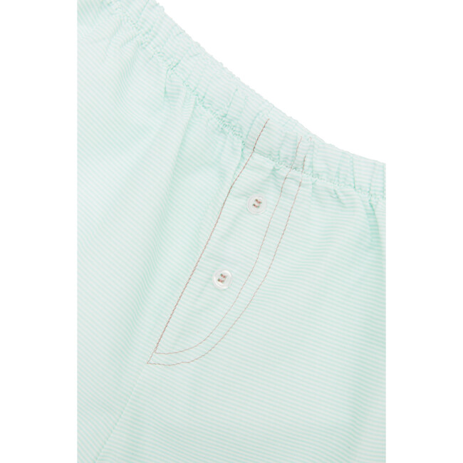 Ray Striped Pyjamas Set, Green/White - Pajamas - 3
