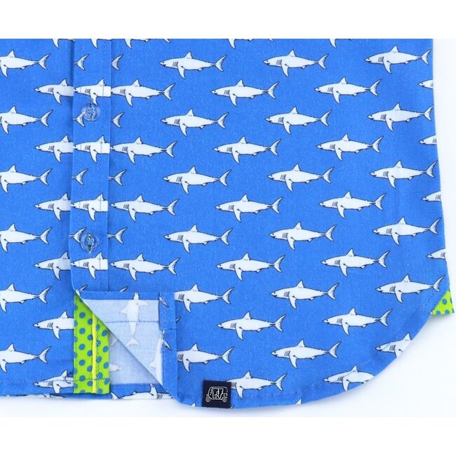 Short Sleeve Mako Sharks, Blue - Shirts - 4