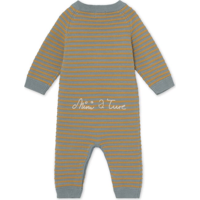 Organic Vilhelm Romper, Slate Blue - Onesies - 3