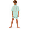 Ray Striped Pyjamas Set, Green/White - Pajamas - 4