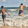 Kid's Anchor Swim Trunk, Red Stripe - Swim Trunks - 4