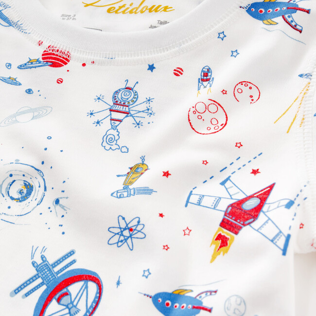 Rocket To Mars Summer Pajamas, Multi - Pajamas - 2