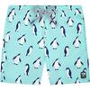 Penguin Swim Trunk,  Soft Blue - Swim Trunks - 1 - thumbnail