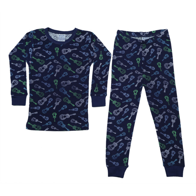 Pajama Set, Navy Guitars - Pajamas - 1
