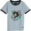 Domino Ringer Tee, Light Blue - Tees - 1 - thumbnail