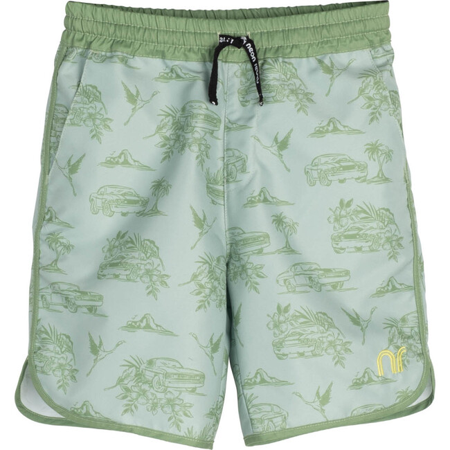 Axel Woven Short, Jade Green Car - Shorts - 1