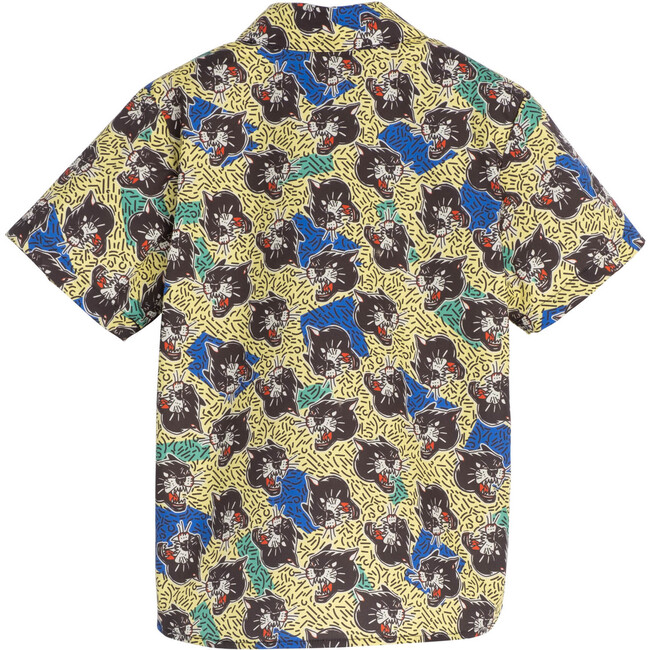 Billie Poplin Shirt, Yellow Iris Panther - Shirts - 3