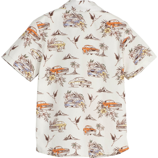 Billie Poplin Shirt, Marshmallow Muscle Car - Shirts - 3