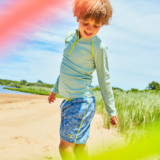 Jax Swim Trunk, Blue Shark - Swim Trunks - 5