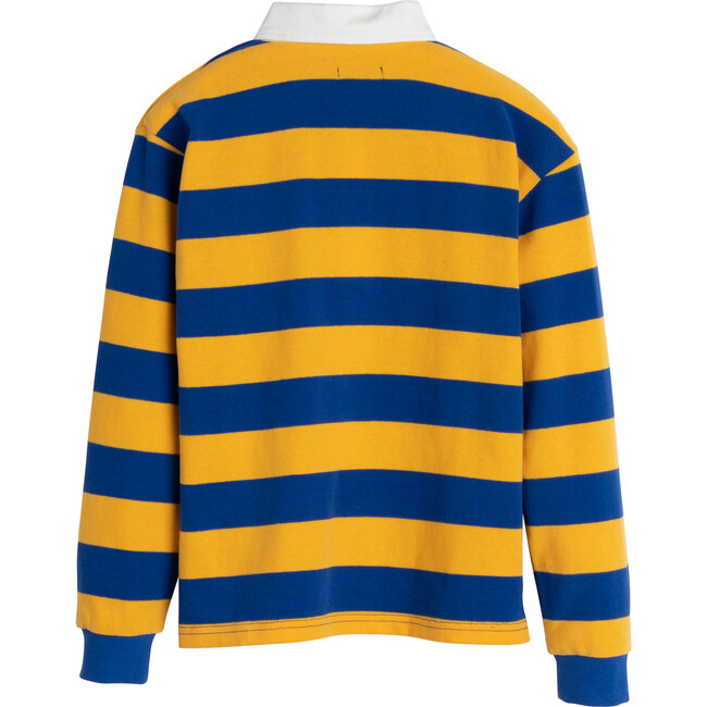 London Rugby Polo, Neon Yellow & Blue - Polo Shirts - 3