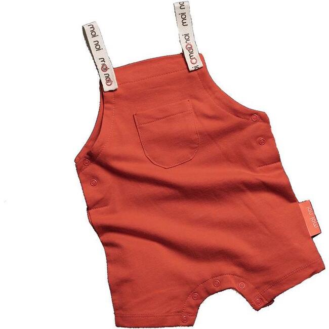 Logo Tape Romper, Coral - Rompers - 1