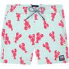 Lobster Swim Trunk,  Light Blue & Berry - Swim Trunks - 1 - thumbnail