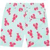 Lobster Swim Trunk,  Light Blue & Berry - Swim Trunks - 2