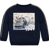 Orion Sweater, Blue - Sweaters - 1 - thumbnail