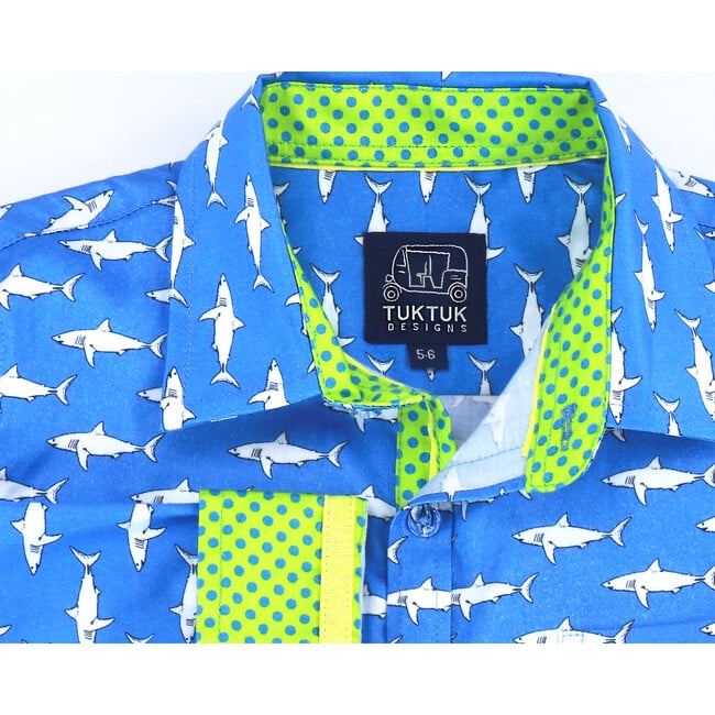 Long Sleeve Mako Sharks, Blue - Shirts - 4