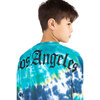 Los Angeles Long Sleeve Tee, Blue Tie-Dye - T-Shirts - 3