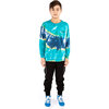 Los Angeles Long Sleeve Tee, Blue Tie-Dye - T-Shirts - 4
