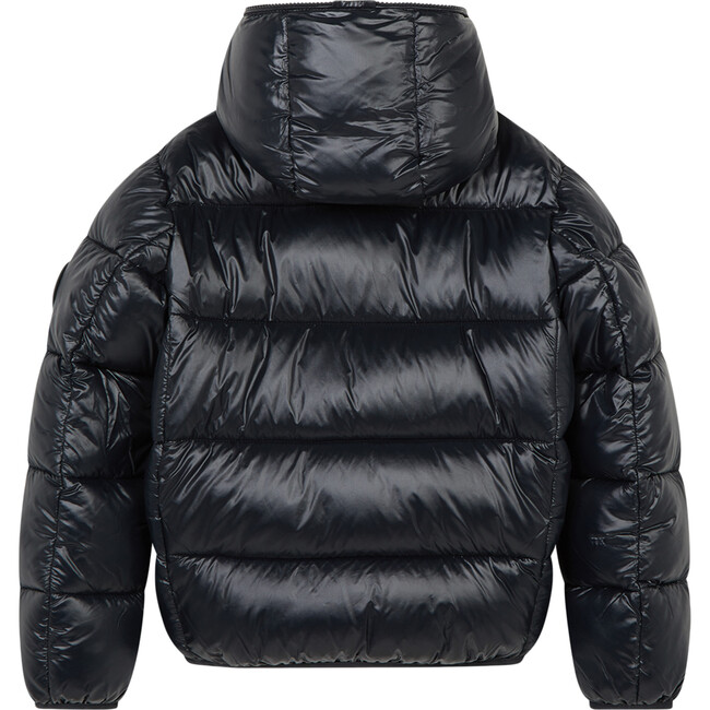 Oversized Boy's Luck Hooded Puffer Jacket, Black - Coats - 2