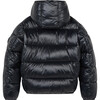 Oversized Boy's Luck Hooded Puffer Jacket, Black - Coats - 2