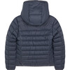 Lightweight Boys Hooded Jacket In Giga With Synthetic Lambskin Lining, Grey Black - Coats - 2