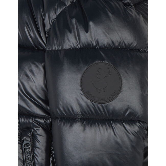 Oversized Boy's Luck Hooded Puffer Jacket, Black - Coats - 3