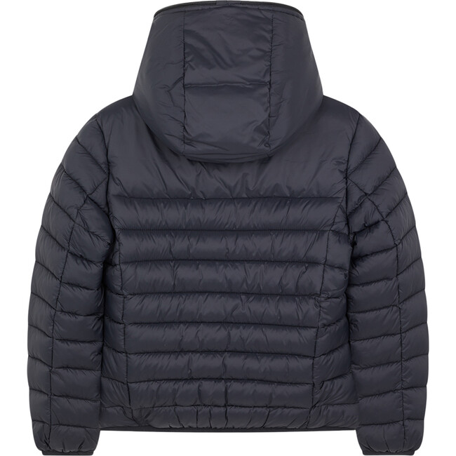 Lightweight Boys Hooded Jacket In Giga With Synthetic Lambskin Lining, Black - Coats - 2
