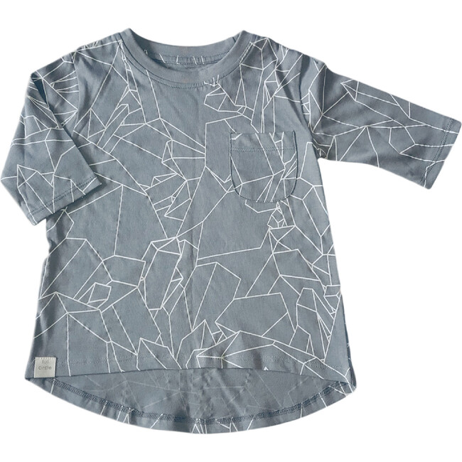 3/4 Sleeve Tunic, Grey - Tunics - 1