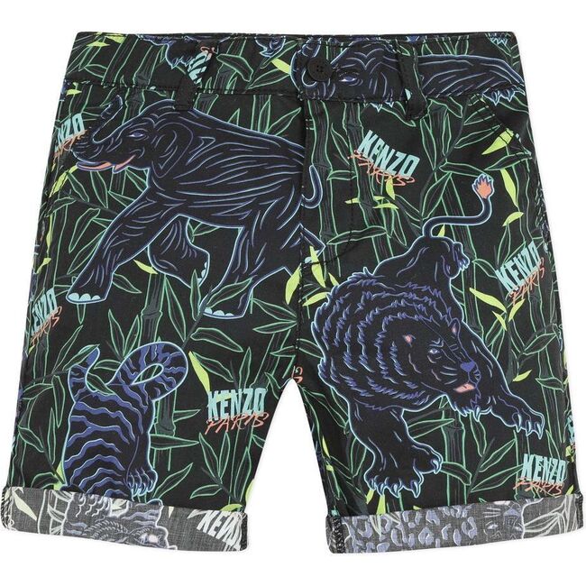 Disco Jungle Bermudas, Black - Shorts - 1