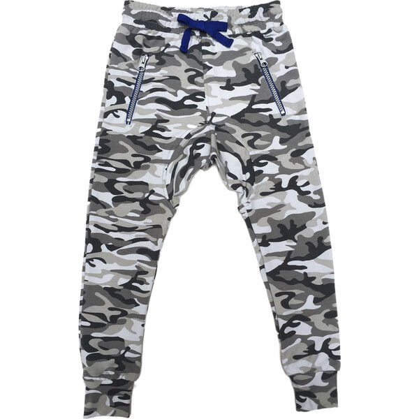 Camouflage Drop-Crotch Pants - Grey and Ray Pants | Maisonette