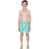 Boy's Pineapple Swim Shorts, Green - Swim Trunks - 2 - thumbnail