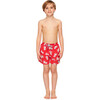 Boy's Pineapple Swim Shorts, Crimson - Swim Trunks - 2