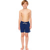 Boy's Solid Swim Shorts, Midnight Blue - Swim Trunks - 2