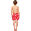 Boy's Pineapple Swim Shorts, Crimson - Swim Trunks - 3